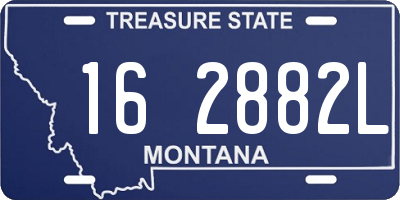 MT license plate 162882L