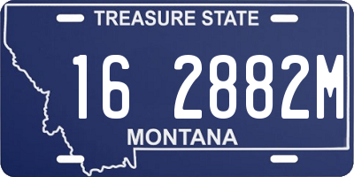 MT license plate 162882M