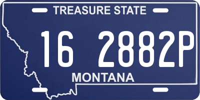 MT license plate 162882P