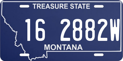 MT license plate 162882W