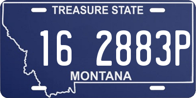 MT license plate 162883P