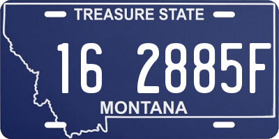 MT license plate 162885F