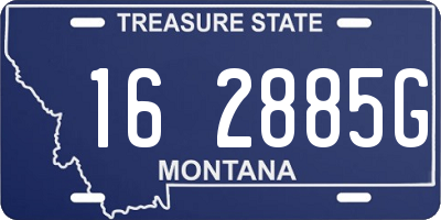 MT license plate 162885G