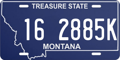 MT license plate 162885K