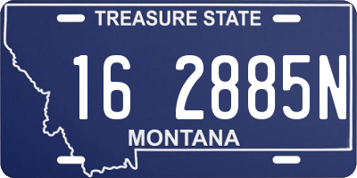 MT license plate 162885N