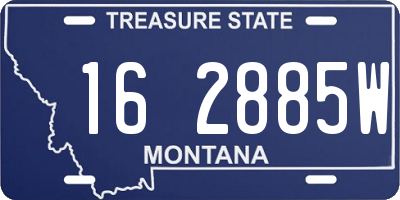MT license plate 162885W