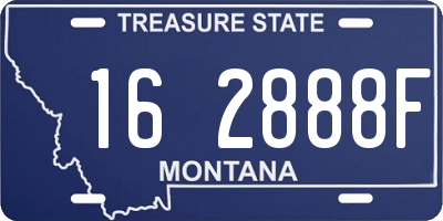 MT license plate 162888F