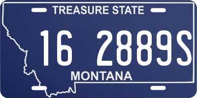 MT license plate 162889S