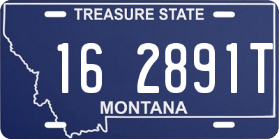 MT license plate 162891T