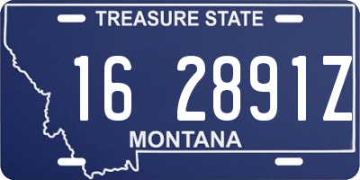 MT license plate 162891Z