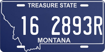 MT license plate 162893R