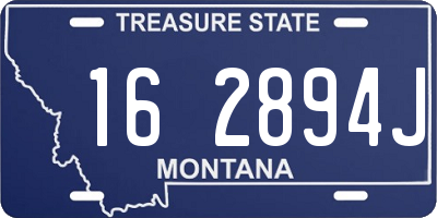 MT license plate 162894J