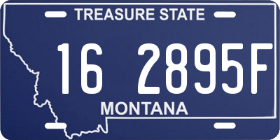 MT license plate 162895F