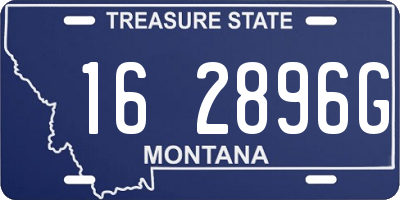 MT license plate 162896G