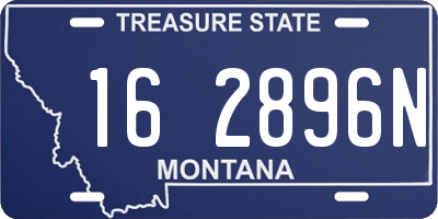 MT license plate 162896N