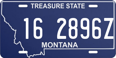 MT license plate 162896Z
