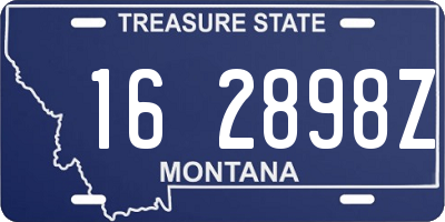 MT license plate 162898Z