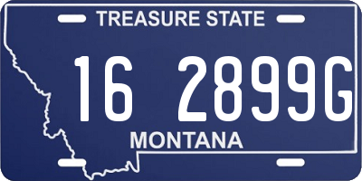 MT license plate 162899G