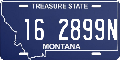 MT license plate 162899N