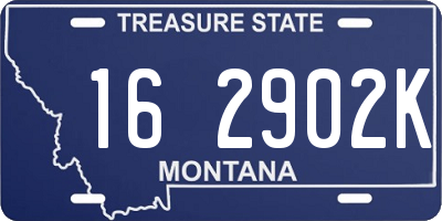 MT license plate 162902K