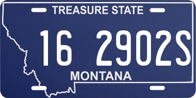 MT license plate 162902S