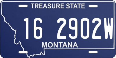 MT license plate 162902W