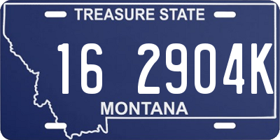 MT license plate 162904K