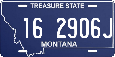 MT license plate 162906J