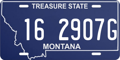 MT license plate 162907G