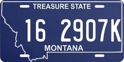 MT license plate 162907K