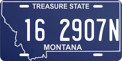 MT license plate 162907N
