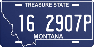 MT license plate 162907P