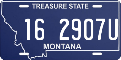 MT license plate 162907U