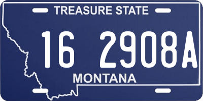 MT license plate 162908A