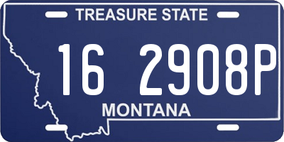 MT license plate 162908P