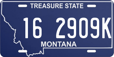 MT license plate 162909K