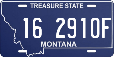 MT license plate 162910F