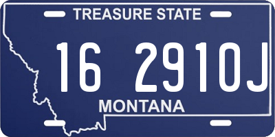 MT license plate 162910J