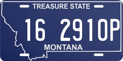 MT license plate 162910P