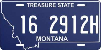MT license plate 162912H