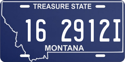 MT license plate 162912I