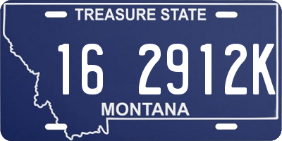 MT license plate 162912K