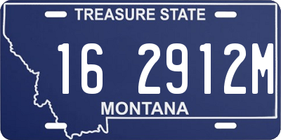 MT license plate 162912M
