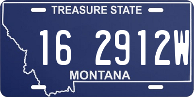 MT license plate 162912W