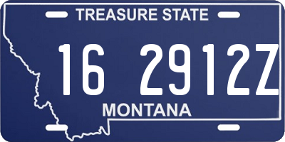 MT license plate 162912Z