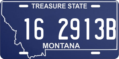 MT license plate 162913B