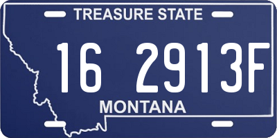 MT license plate 162913F