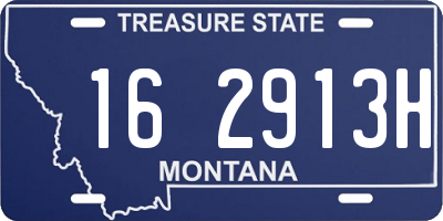 MT license plate 162913H