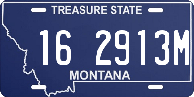 MT license plate 162913M