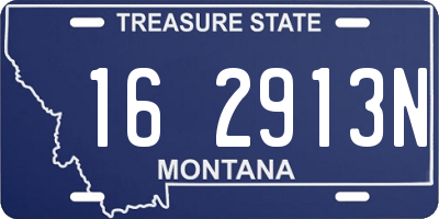MT license plate 162913N
